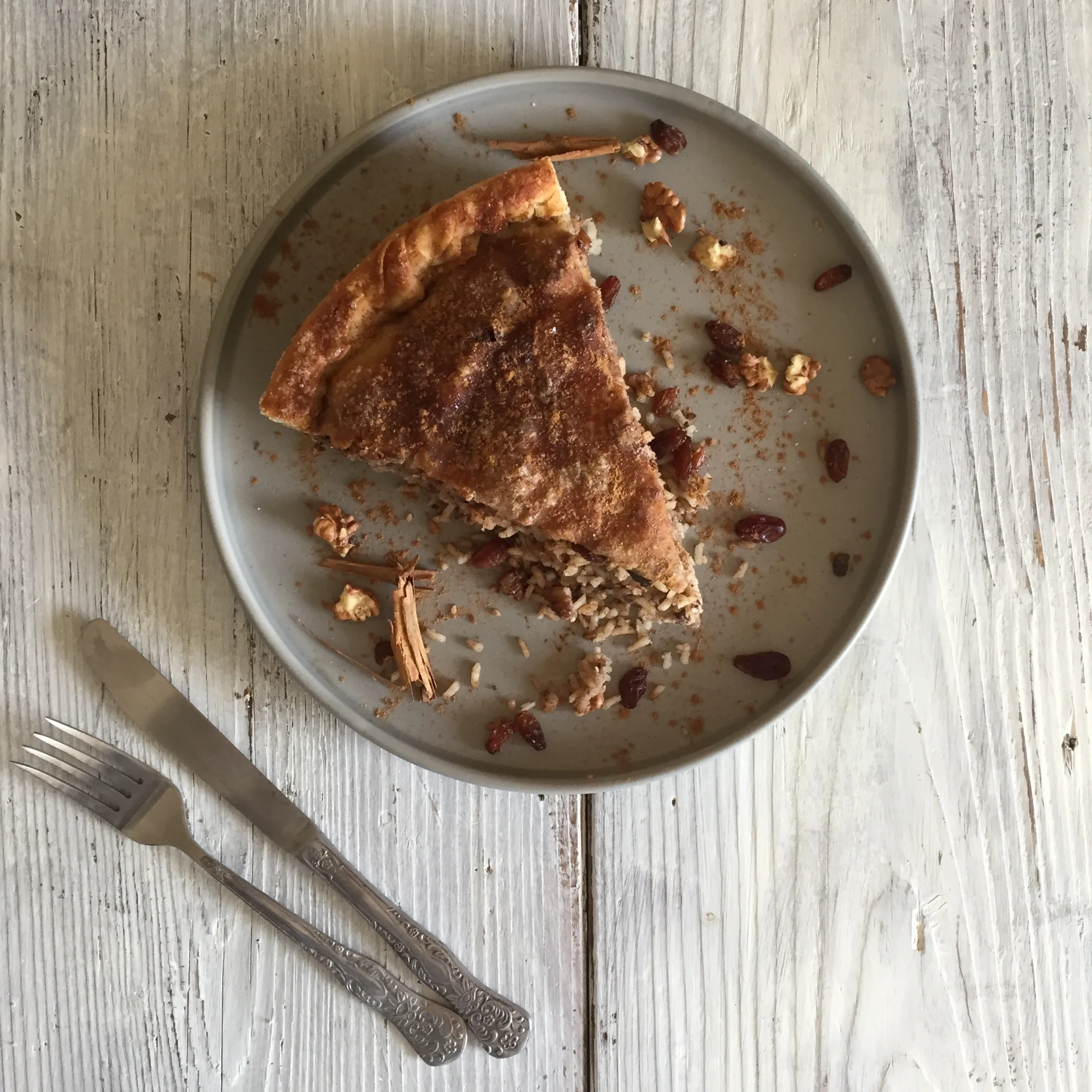 Sweet Rice Pie or 'Tzoulamas'