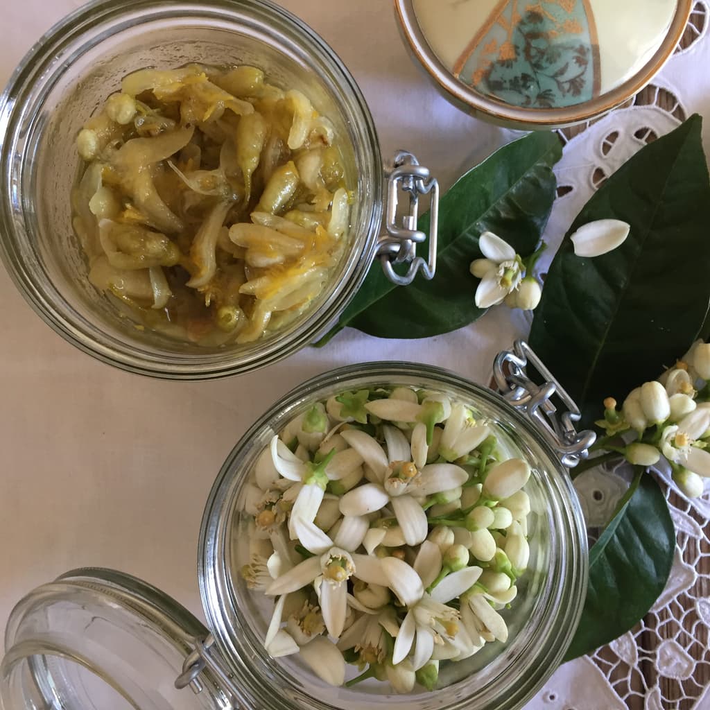 Delicious Homemade Treat with Lemon Blossoms