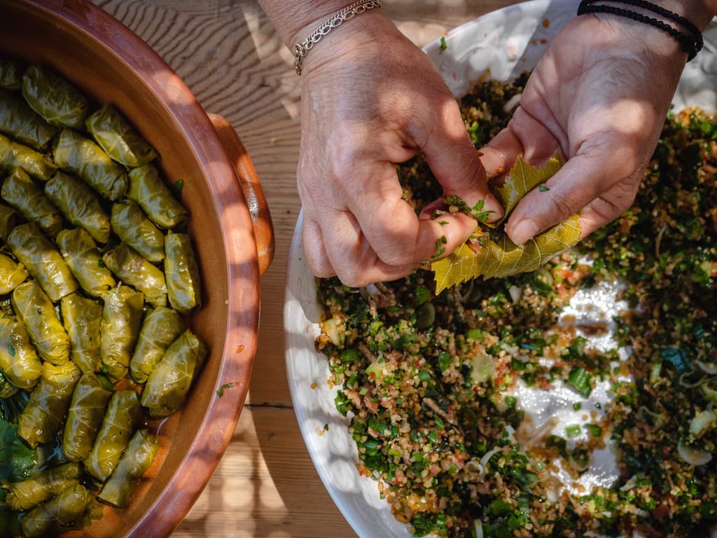 Ντολμαδάκια με αμπελόφυλλα