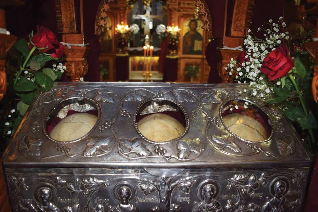The Holy Relics (Skulls) of the Four Holy Martyrs Visit Sitia for the First Time
