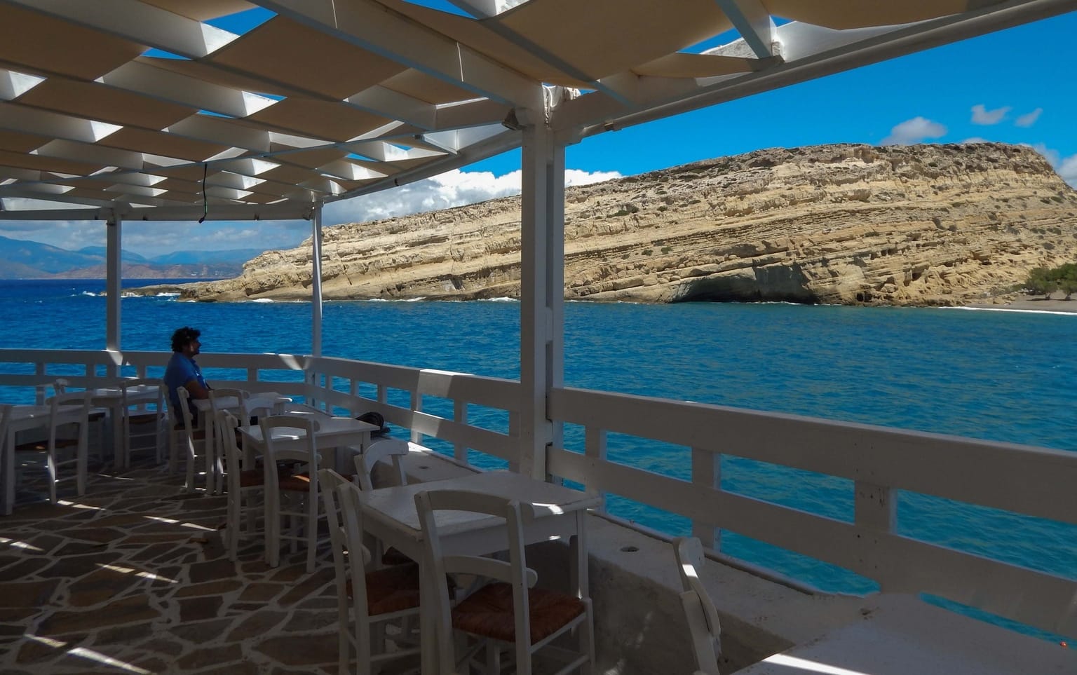 All-day escape with a compass pointing to legendary Matala!