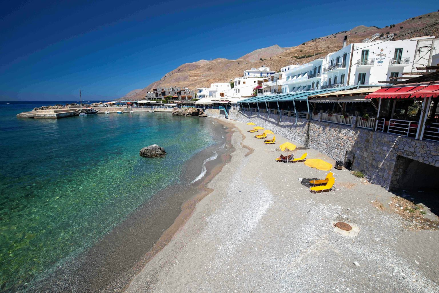 Ombrosgialos in Sfakia: The Beach Adjacent to the Port