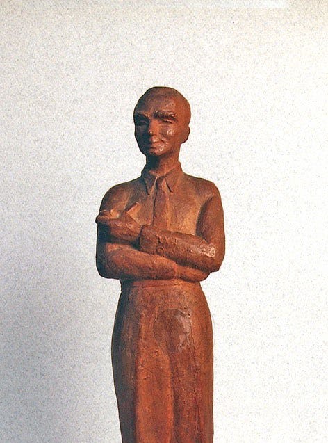 Terracotta Full-Length Figure Depicting Nikos Kazantzakis